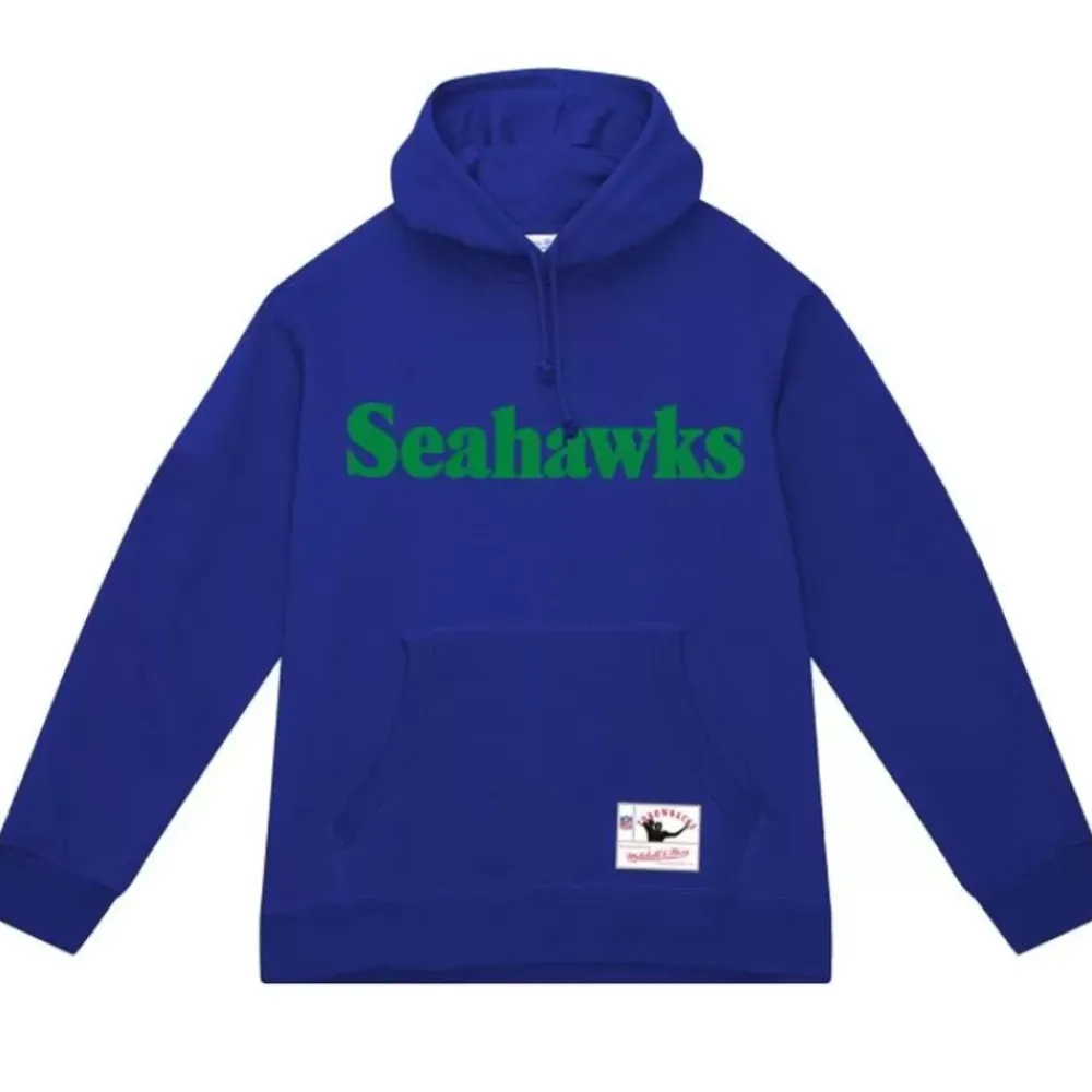 Apparel Mitchell & Ness Hoodies & Sweatshirts-Wordmark 1 Hoodie Seattle Seahawks