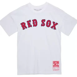 Apparel Mitchell & Ness T-Shirts & Tops-Wordmark 2 Tee Boston Red Sox