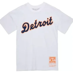 Apparel Mitchell & Ness T-Shirts & Tops-Wordmark 2 Tee Detroit Tigers