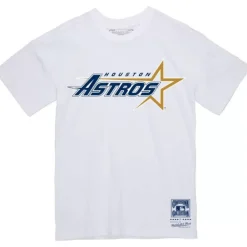 Apparel Mitchell & Ness T-Shirts & Tops-Wordmark 1 Tee Houston Astros