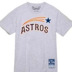 Apparel Mitchell & Ness T-Shirts & Tops-Wordmark 2 Tee Houston Astros