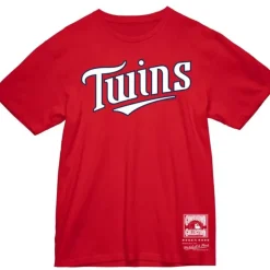 Apparel Mitchell & Ness T-Shirts & Tops-Wordmark 2 Tee Minnesota Twins