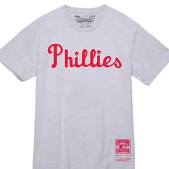 Apparel Mitchell & Ness T-Shirts & Tops-Wordmark 1 Tee Philadelphia Phillies