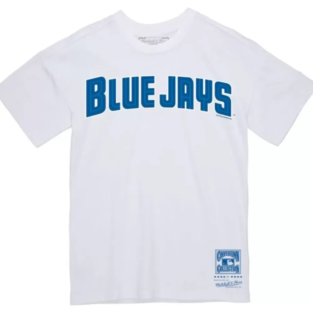 Apparel Mitchell & Ness T-Shirts & Tops-Wordmark 2 Tee Toronto Blue Jays