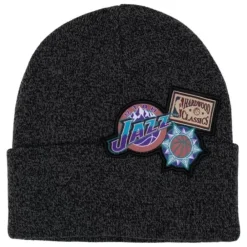 Headwear Mitchell & Ness -Xl Logo Patch Knit Hwc Utah Jazz